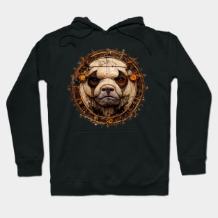 Bulldog Surreal Steampunk Artwork, Dog Lover Hoodie